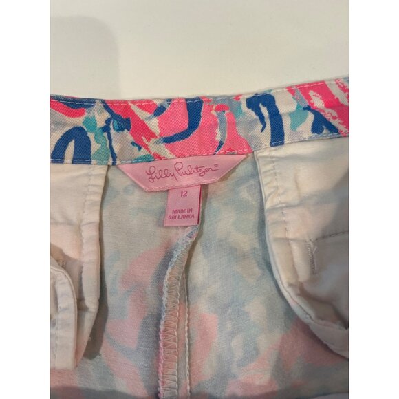 Lilly Pulitzer Womens Shorts Size 12 Multicolor Print Cotton Blend Summer Casual - Picture 4 of 6